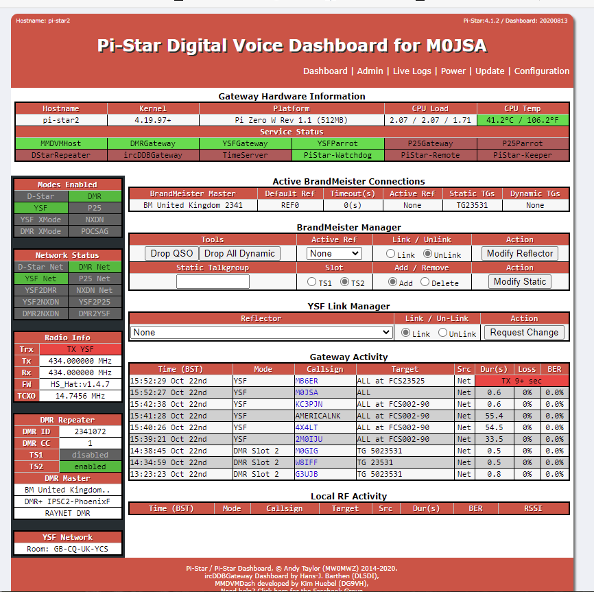 Pi-Star Live Logs